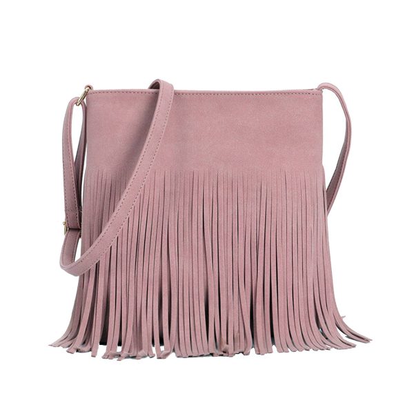 PU leather Fringe Hobo Tassel crossbody bag for Women
