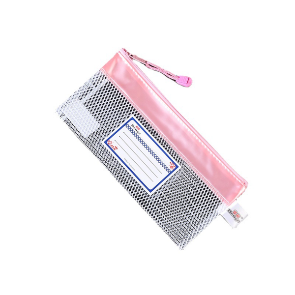Transparent Mesh PVC Zippered Bag Semi-transparent Document