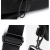 Nylon Small Black Sling Crossbody Bag With USB Charging Port