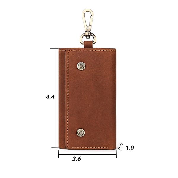 Genuine leather keychain wallet