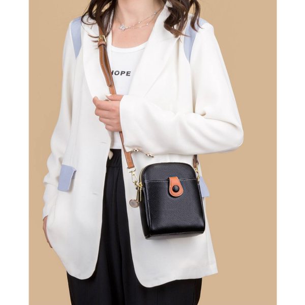 Genuine Leather Small Crossbody Cell Phone for Women Purses