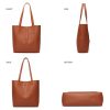 PU Simple solid color tote bag for women