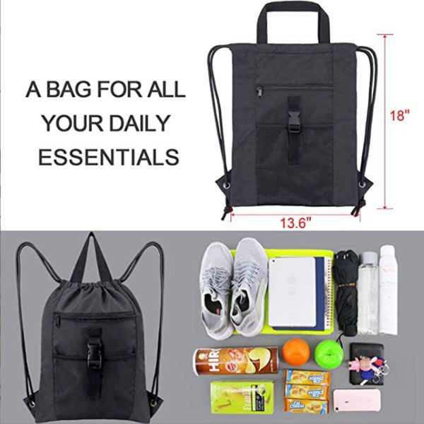 Drawstring Backpack Sports Gym Bag