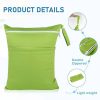 Baby Cloth Diaper Wet/Dry Bags with Two Zippered Pockets