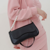 PU Leather Fashion Chain Pearl Shoulder Tote Bag