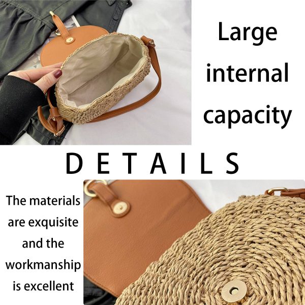 Jute Versatile straw cross-body shoulder bag