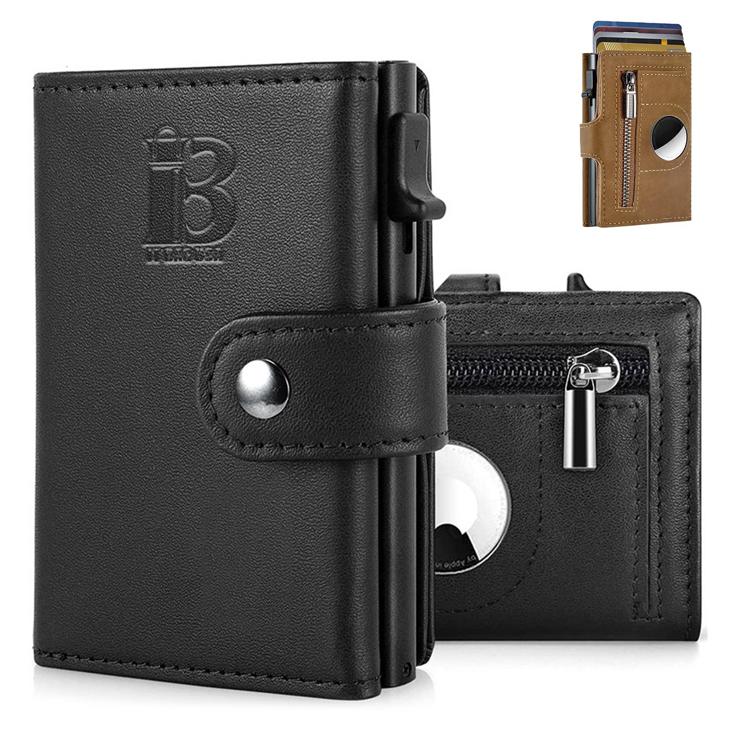 Genuine leather RFID anti-theft card holder