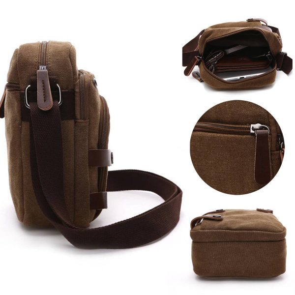 Canvas wearable Cross-body bag