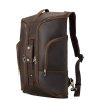 Full Grain Leather Mans Retro Backpack Convertible
