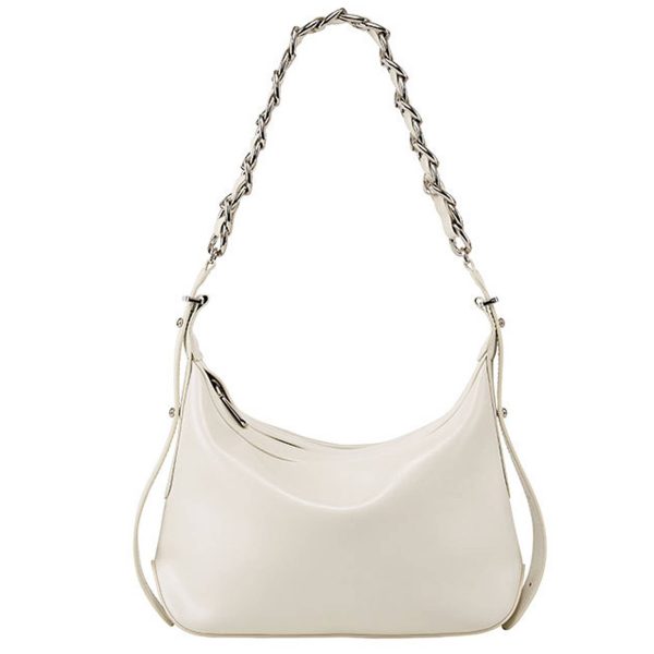 Genuine Leather Clutch Shoulder Tote Bag with Chain