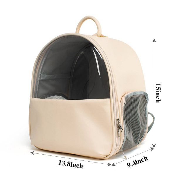 PVC And Leather Pet Backpack
