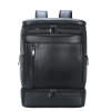 Leather Backpack Casual Travel Daypack with Shoe Compartment