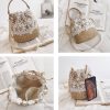 Jute Big Capacity Travel Tote Purse Woven Straw Hobo Bag