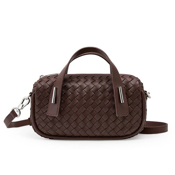Genuine Leather Simple woven shoulder cross-body bag