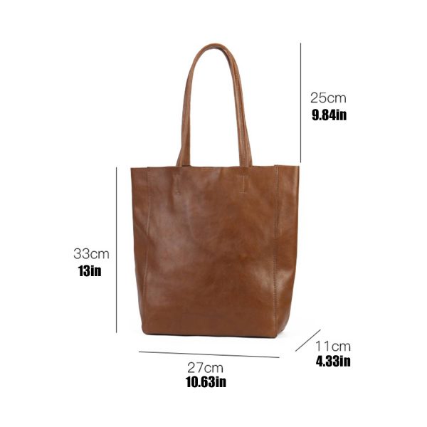 Genuine Leather Tote Bag Women Casual Handbag