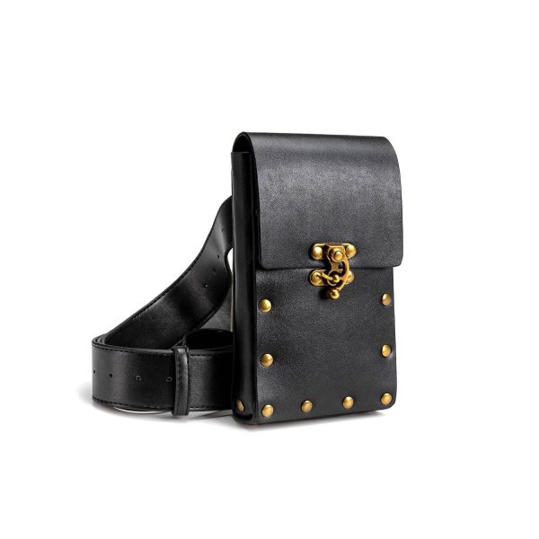 PU retro women's outdoor diagonal sports mini waist bag