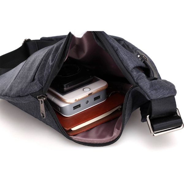 Large capacity multi-pocket shoulder bag