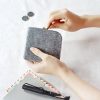 Zippered Felt Fabric Coin Purse