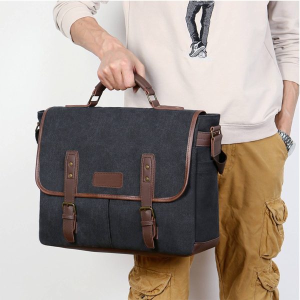Cavas Vintage Men Briefcases Laptop Messenger Bag