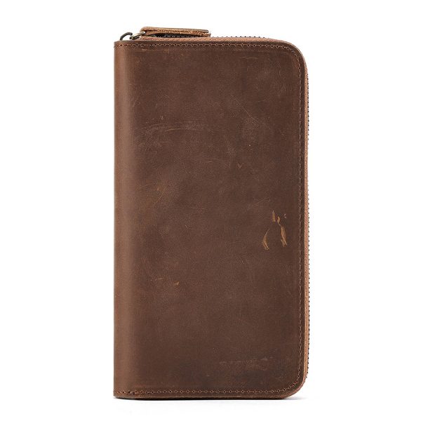 Men's Long Faux Leather Wallet