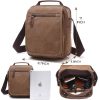 Canvas cross-body bag for man