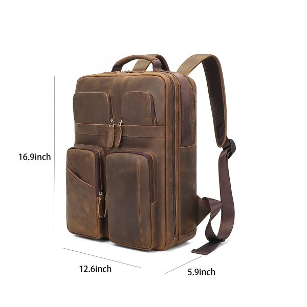 Large Genuine Leather Backpack for Men