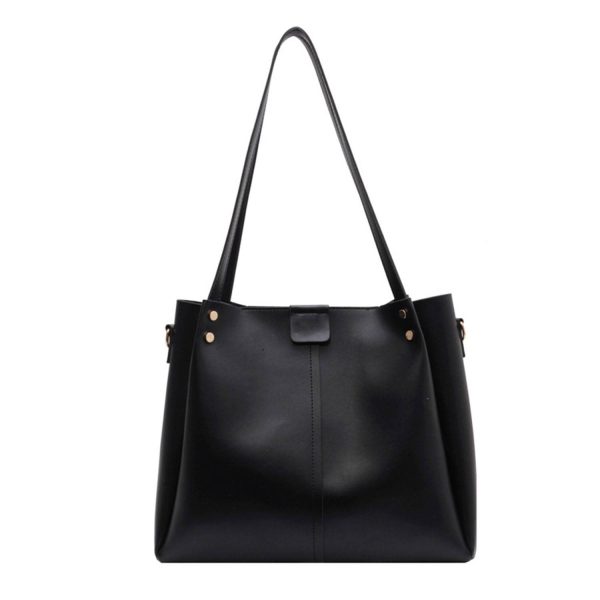 Simple Large Capacity PU Tote Bag