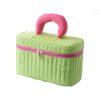 Polyester color contrast makeup bag
