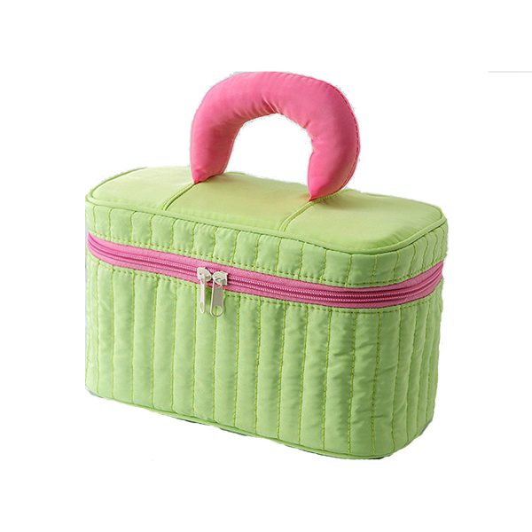 Polyester color contrast makeup bag