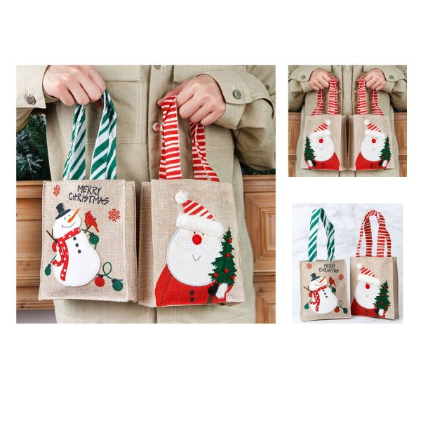 Christmas Hand Snowman Tote Bag Xmas Party Favors