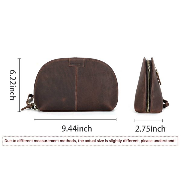 Genuine Leather Wear-resistant meniscus Storage Wallet Men