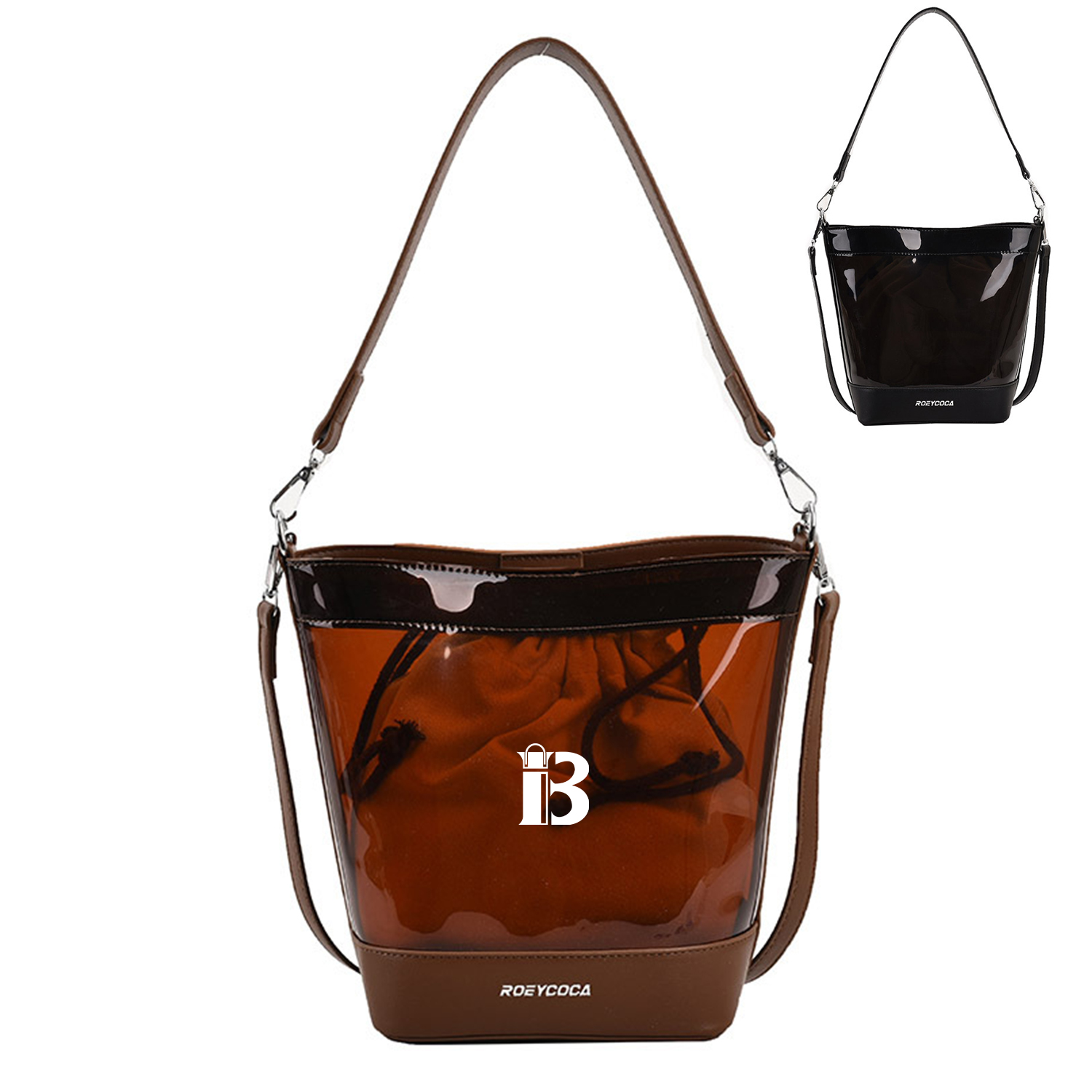 PU Clear Bucket Crossbody Bag