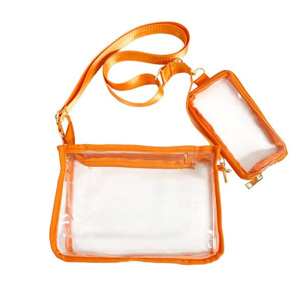 PVC transparent shoulder crossbody bag