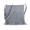 PU leather Fringe Hobo Tassel crossbody bag for Women