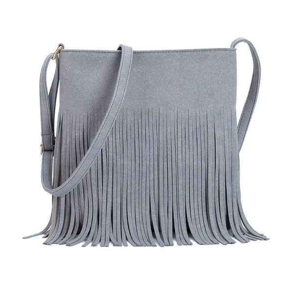 PU leather Fringe Hobo Tassel crossbody bag for Women