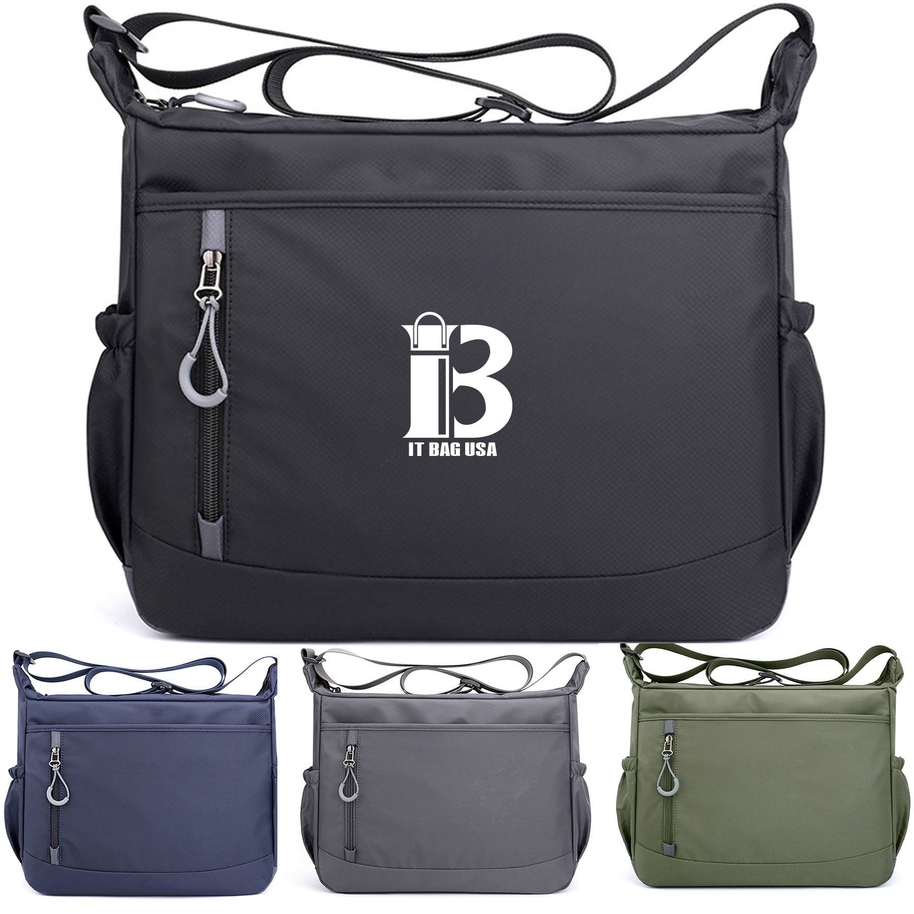 Nylon Multicolor High Capacity Crossbody Bag