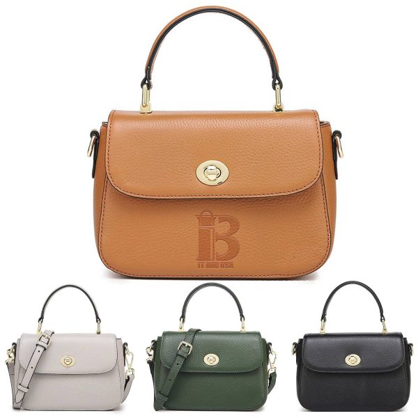 Women's Genuine Leather Top Handle Crossbody Purse