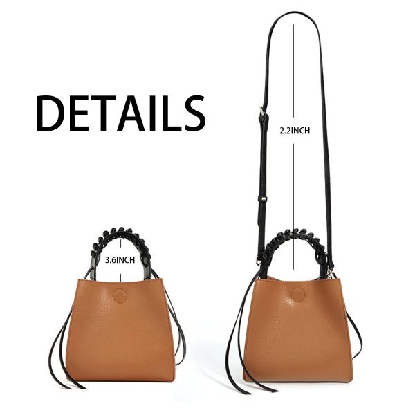 Genuine Leather Vintage hand-held cross-body tote bag