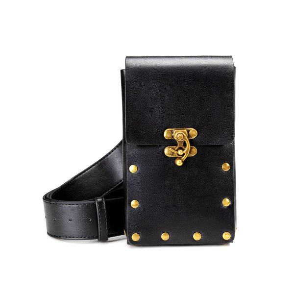 PU retro women's outdoor diagonal sports mini waist bag
