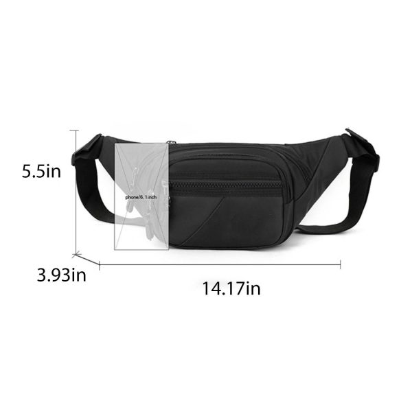 Men's Minimalist Oxford Crossbody Bag Fanny Pack