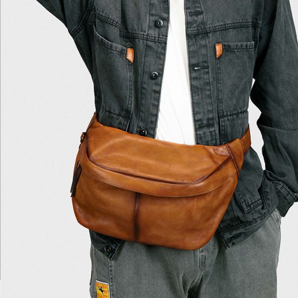 PU Leather Men's Shoulder Crossbody Bag