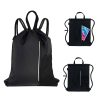 Polyester Sport Gym Sack Waterproof Drawstring Backpack Bag