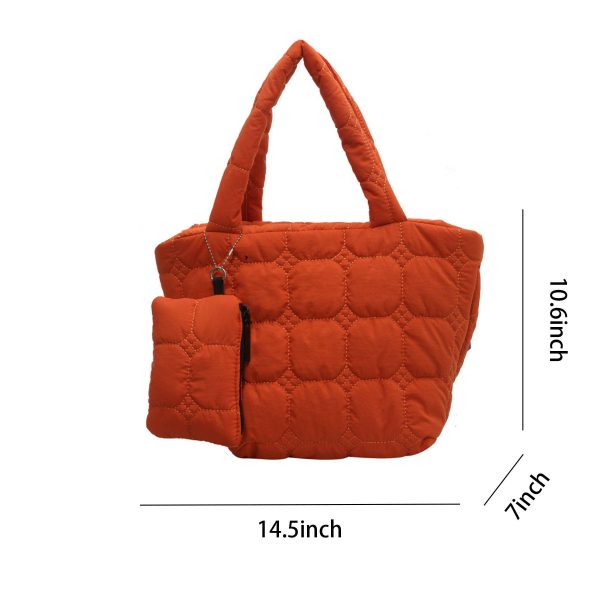 Nylon fluffy tote bag