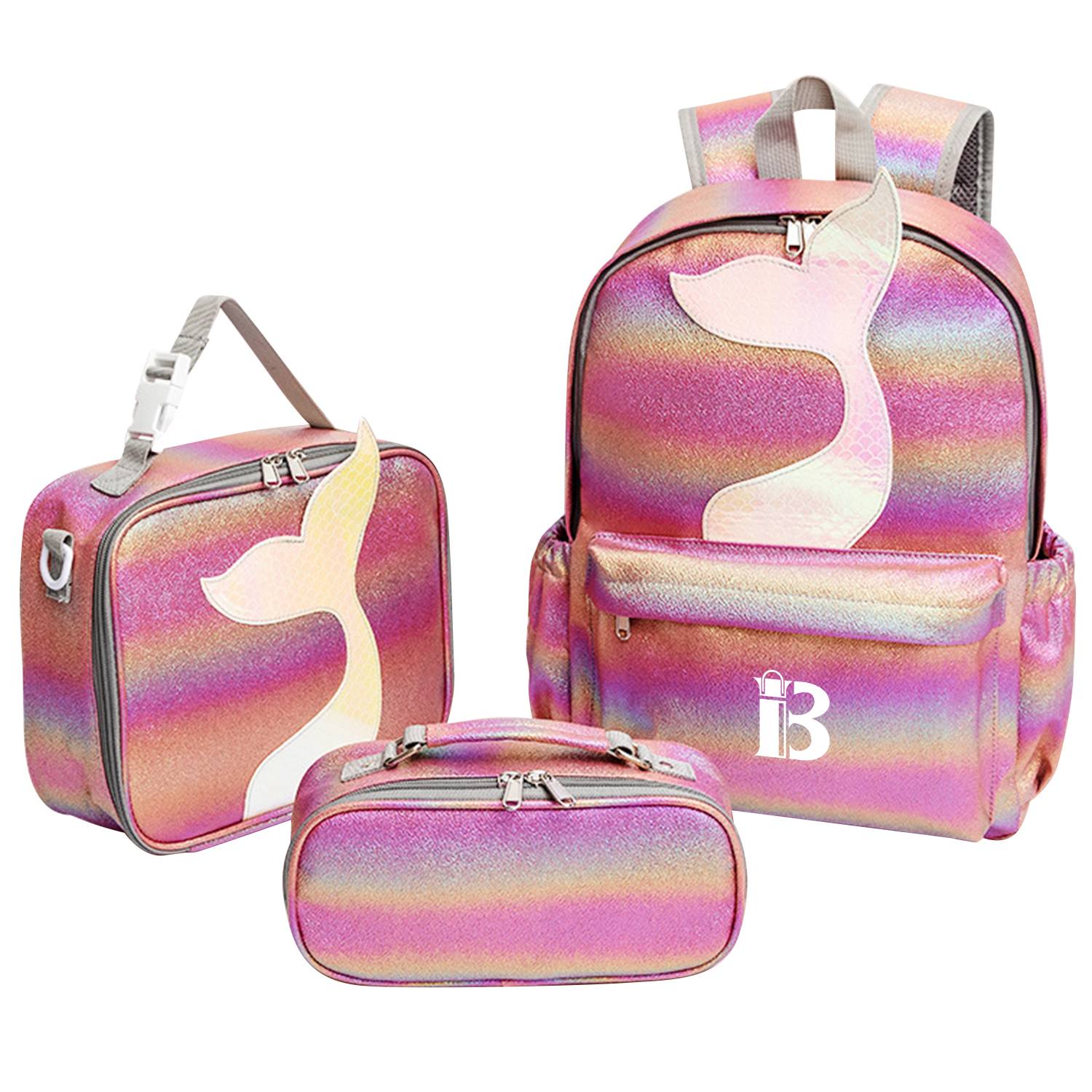 PU Mermaid Backpack Set For Kid