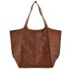 PU Large capacity wax peel ancient oil tote bag