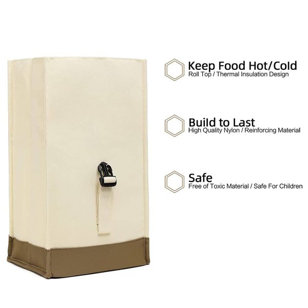 Nylon Insulated Lunch Bag Roll Top