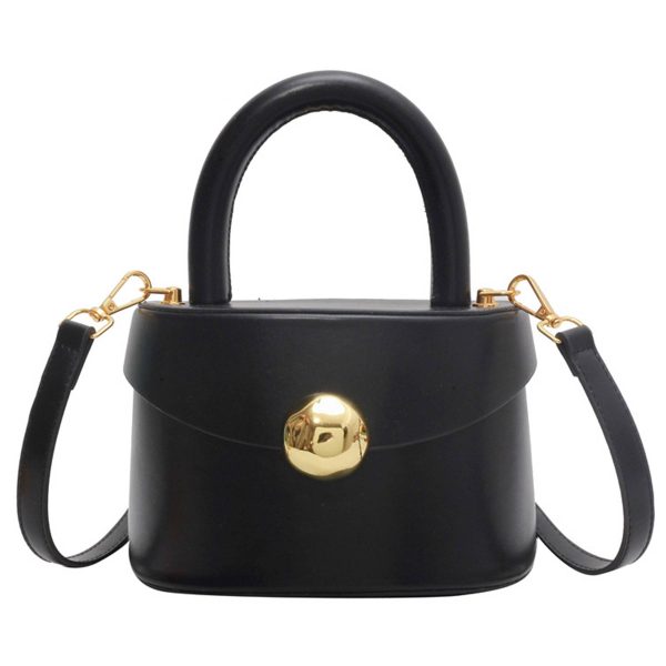 Genuine Leather Semi-round hand-held crossbody bag