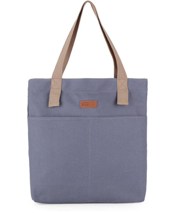 Canvas messenger tote bag