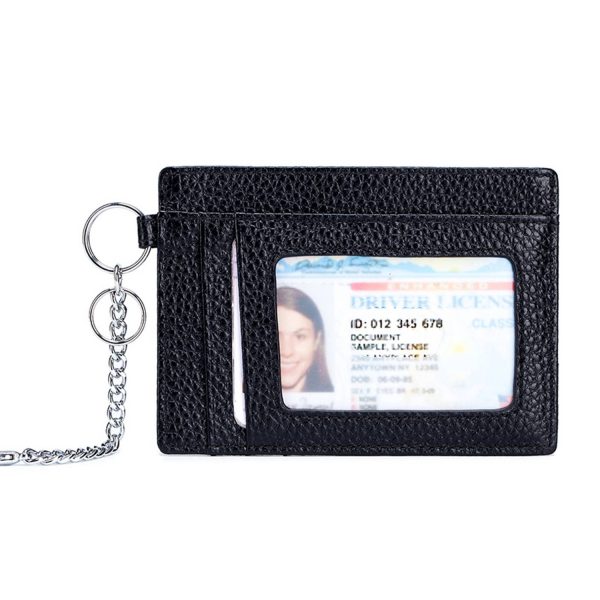 A genuine leather mini wallet