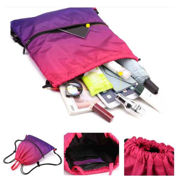 Gradual drawstring backpack bag